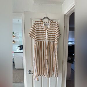 Amazon Women's Striped Button-Down Dress